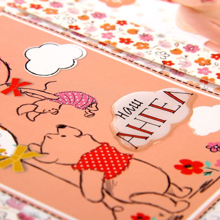 Фоторамка-триптих для 2 фото 9х13 см "Наш ангел", Медвежонок Винни и его друзья