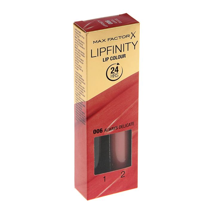 Стойкая помада для губ Max Factor Lipfinity, тон 06 always delicate 2,3 мл