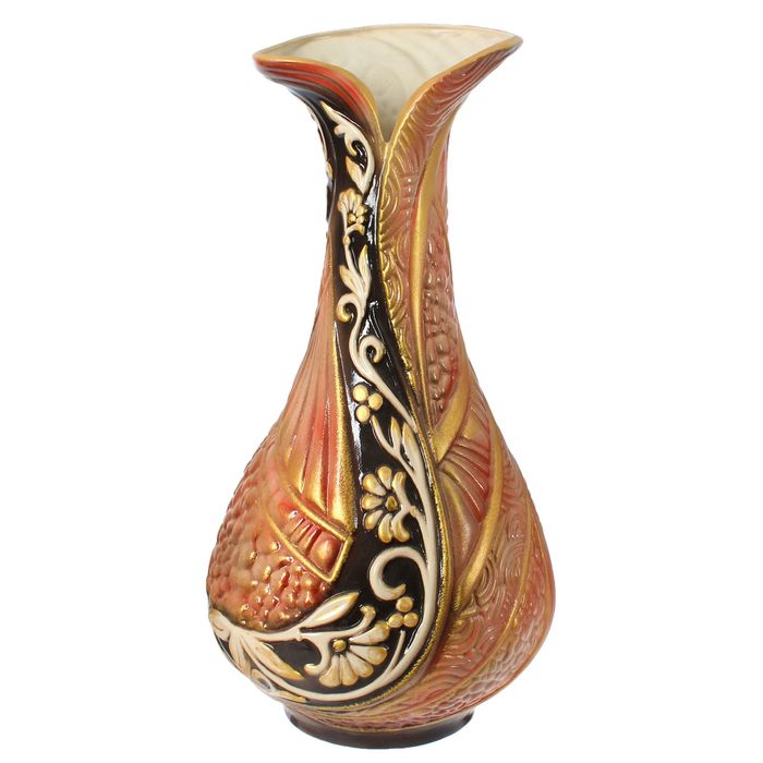 Ваза напольная "Каприз" бежевая