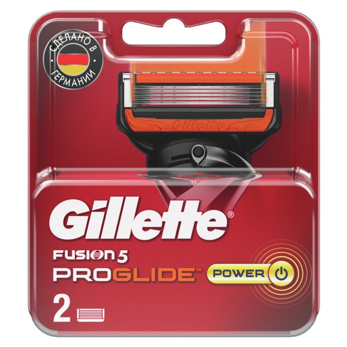 

Сменные кассеты Gillette Fusion5 ProGlide Power, 5 лезвий, 2 шт.