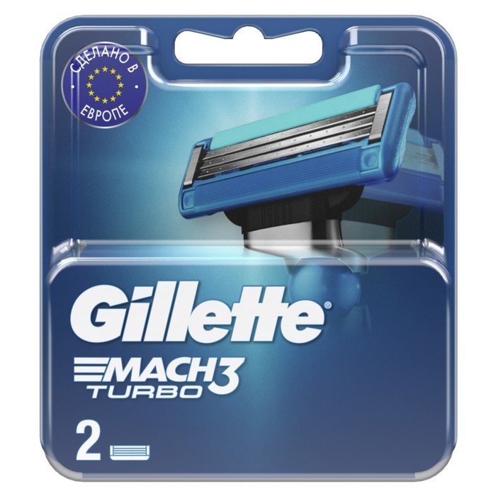 фото Сменные кассеты gillette mach3 turbo aloe, 3 лезвия, 2 шт