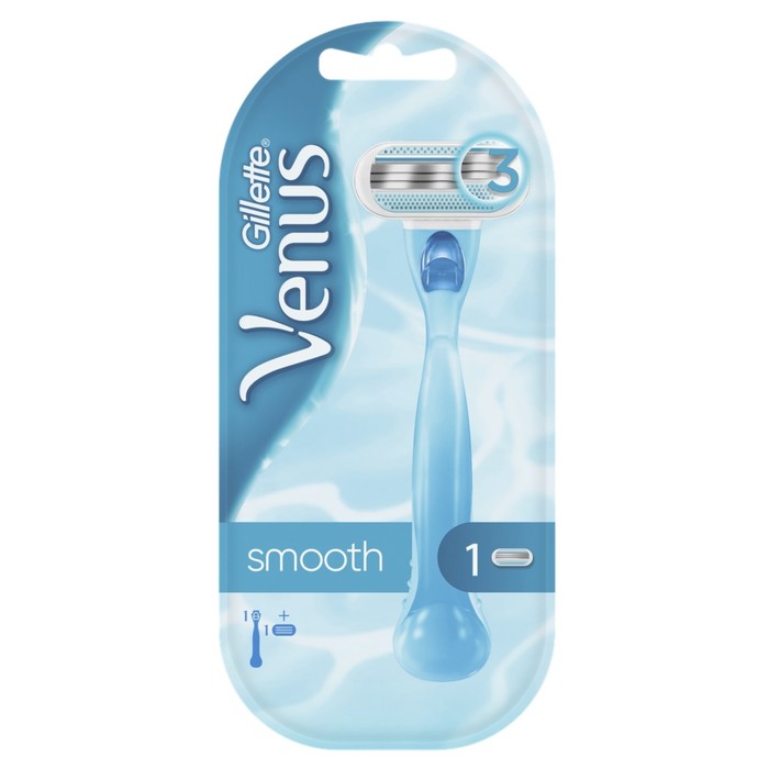 

Бритвенный станок Gillette Venus + 1 сменная кассета, 3 лезвия