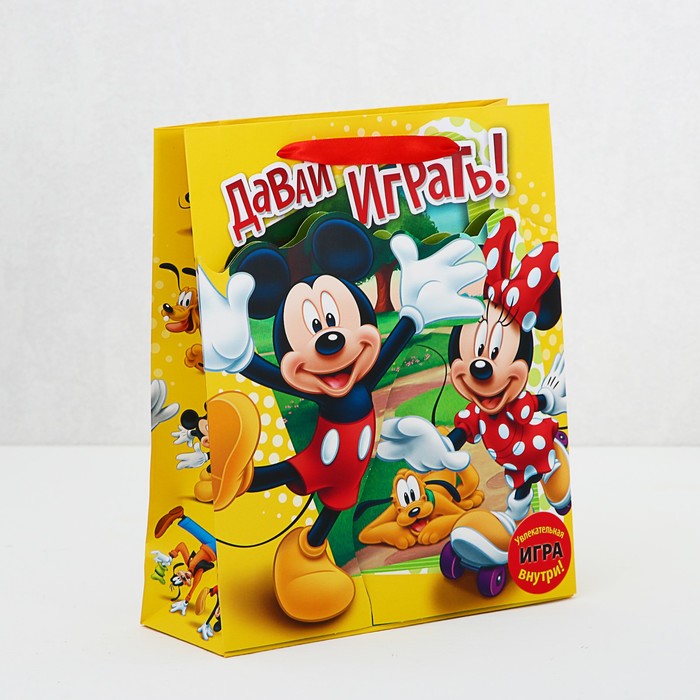Пакет ламинат с открыткой-игрой "Давай играть", Микки Маус
