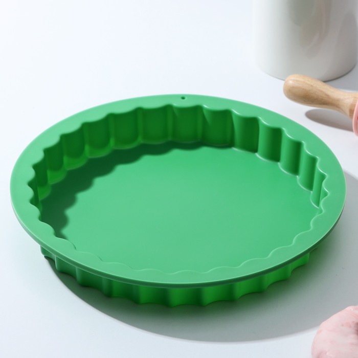 Форма для выпечки "Круг. Изгиб" 22,5х3,5 см, цвета МИКС