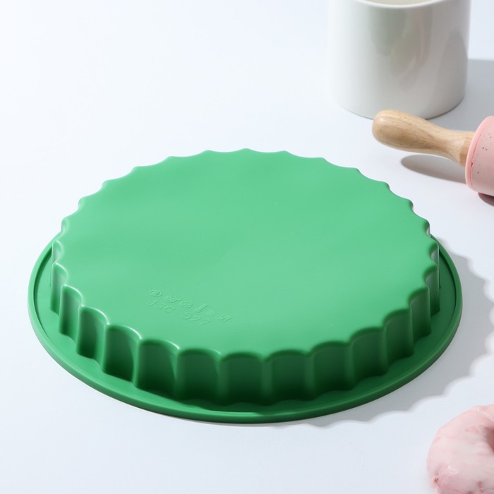 Форма для выпечки "Круг. Изгиб" 22,5х3,5 см, цвета МИКС