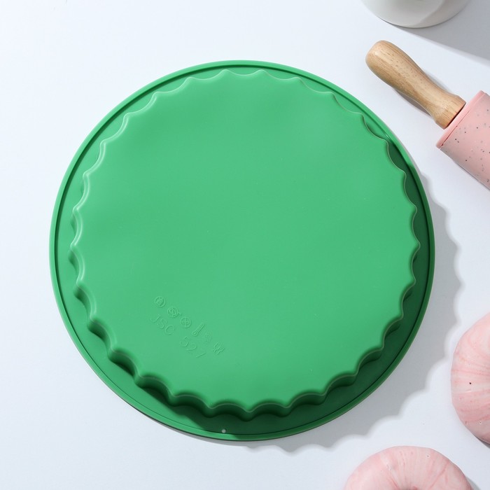 Форма для выпечки "Круг. Изгиб" 22,5х3,5 см, цвета МИКС