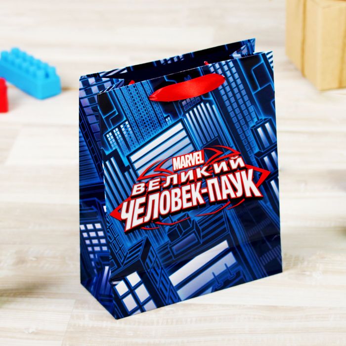 Пакет ламинат вертикальный с наклейками "Великий Человек-Паук", Человек-Паук