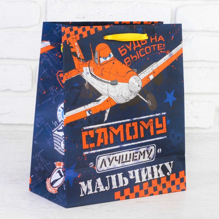 Пакет ламинированный вертикальный "Будь на высоте", Самолет, 23 х 27 см, + мини-открытка