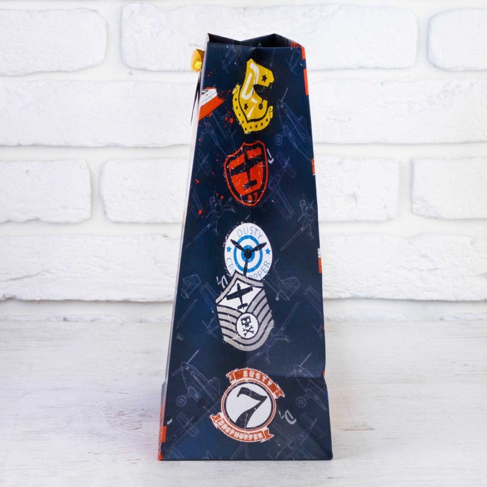 Пакет ламинированный вертикальный "Будь на высоте", Самолет, 23 х 27 см, + мини-открытка