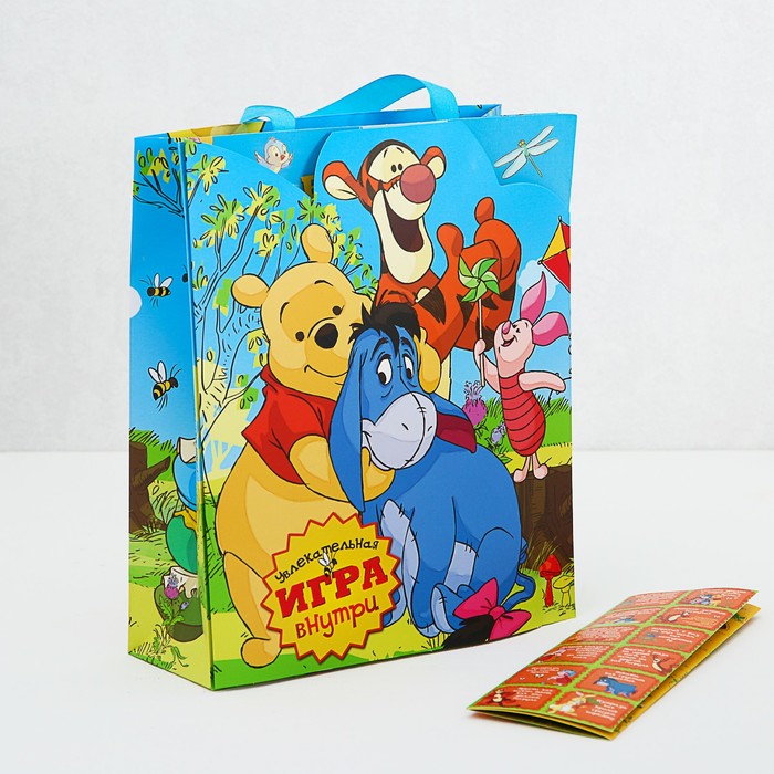 Пакет ламинат с открыткой-игрой "Веселая игра", Медвежонок Винни