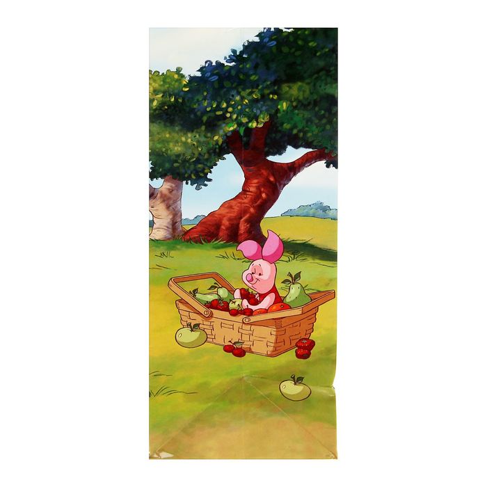 Пакет ламинат вертикальный с наклейками "С друзьями веселей", Медвежонок Винни и его друзья