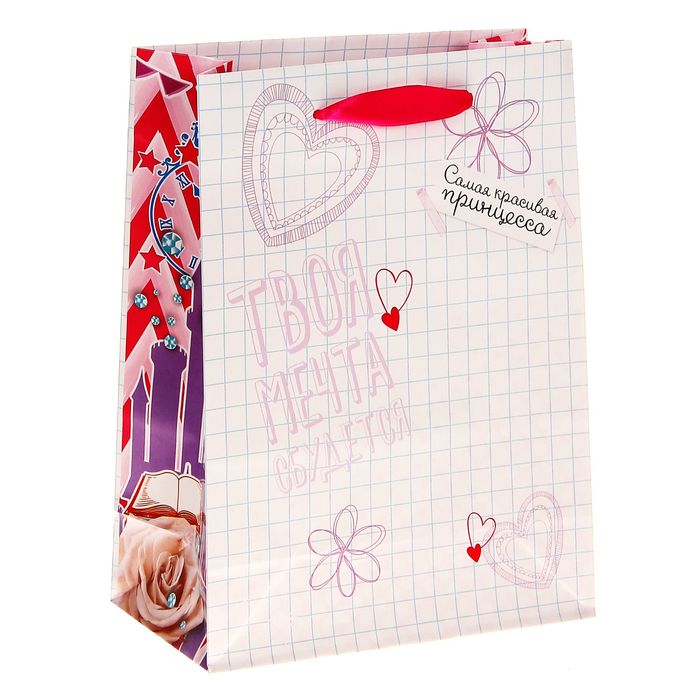 Пакет ламинат вертикальный с наклейками "Подарок для принцессы", Принцесса