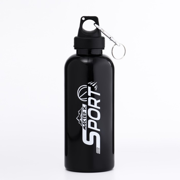 фото Фляжка-бутылка для воды "мастер к.", 500 мл, 20 х 6 см, черная