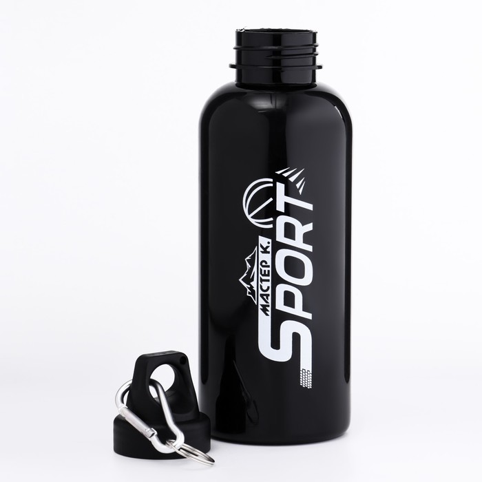 фото Фляжка-бутылка для воды "мастер к", 500 мл, 20 х 6 см, черная