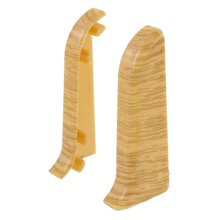 Торцевые (пара) для плинтуса 55 &quot;Идеал Комфорт&quot; Дуб светлый