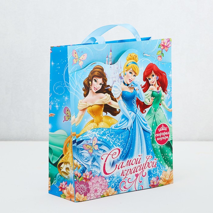 Пакет ламинат с открыткой-игрой "Самой красивой", Принцессы