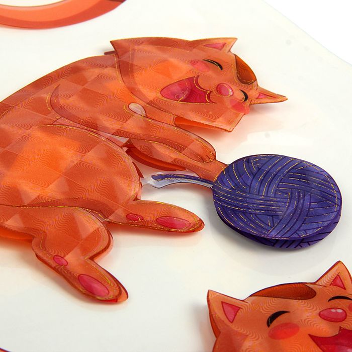 Наклейка интерьерная 5D "Семейная прогулка", микс