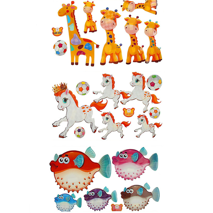 Наклейка интерьерная 5D "Семейная прогулка", микс