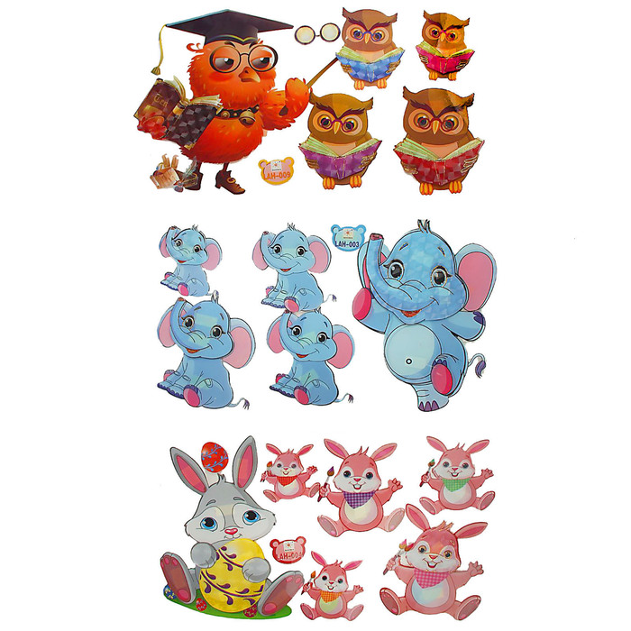 Наклейка интерьерная 5D "Семейная прогулка", микс