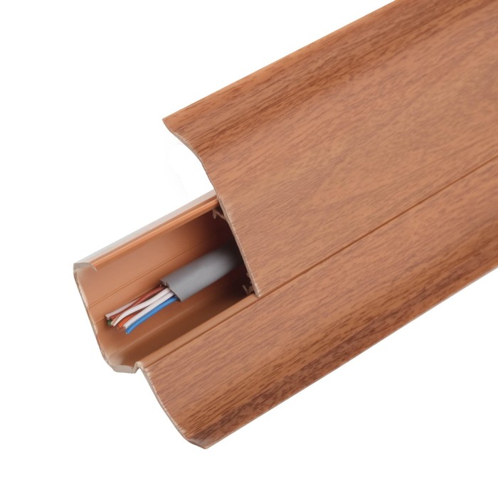 Плинтус с кабель-каналом 4,5х2,1х250 см "Идеал Альфа" Вишня темная