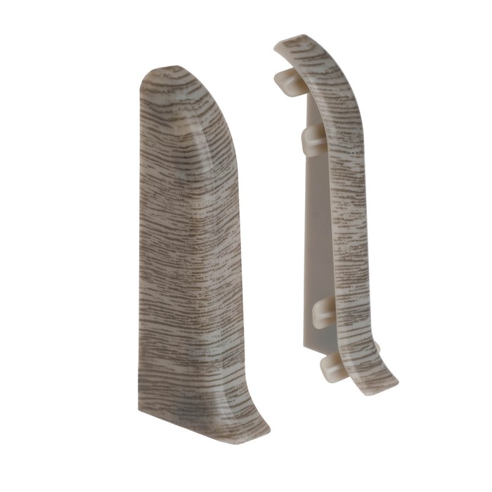 Торцевые (пара) для плинтуса 55 &quot;Идеал Комфорт&quot; Дуб пепельный