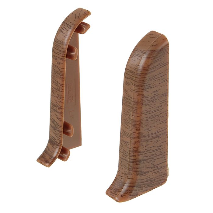 Торцевые (пара) для плинтуса 55 &quot;Идеал Комфорт&quot;  Орех