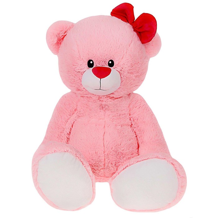 Мягкая игрушка Мишка Лапа, цвет розовый, 103 см