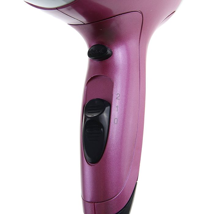 Фен для волос LuazON LF-02, 1600 Вт, 2 скорости, 3 темпер. режима, диффузор, розовый