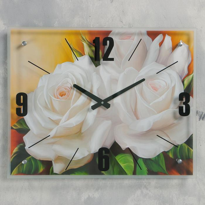 фото Часы настенные, серия: цветы, "цветы", 40х50 см, микс сюжет