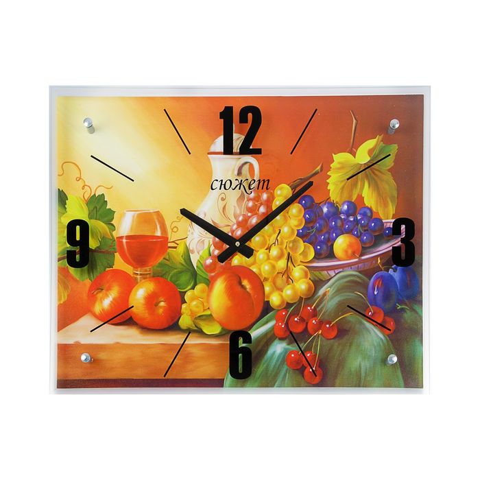Часы настенные прямоугольные "Натюрморт", 40х50 см  микс