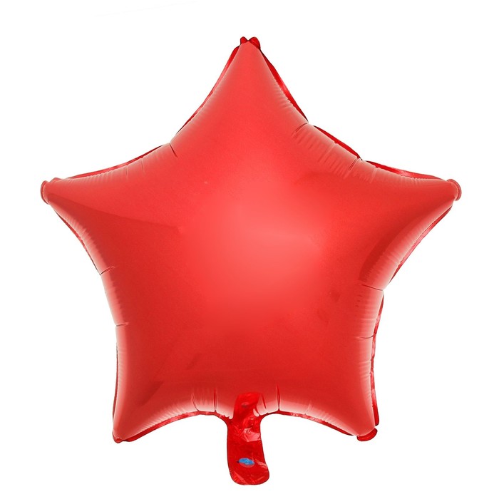 Шар фольгированный 18&quot; &quot;Звезда&quot; без рисунка, металл, цвет красный