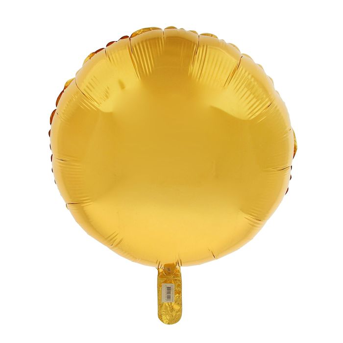 Шар фольгированный 18", круг металл, цвет золото