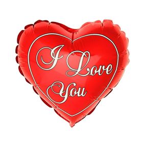 

Шар фольгированный 9" I Love You, сердце, цвет красный