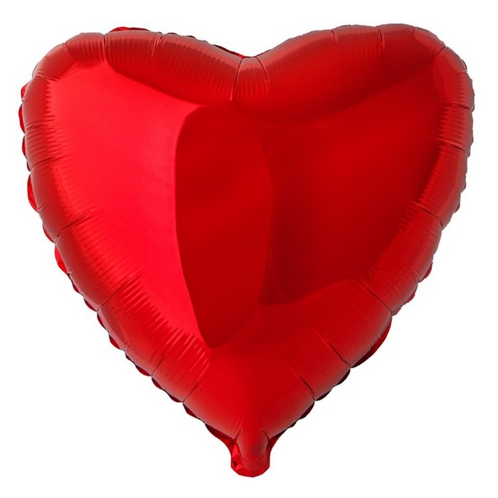 Шар фольгированный 18 «Сердце» без рисунка, металл, цвет красный шар фольгированный 18 сердце без рисунка металл цвет серебристый