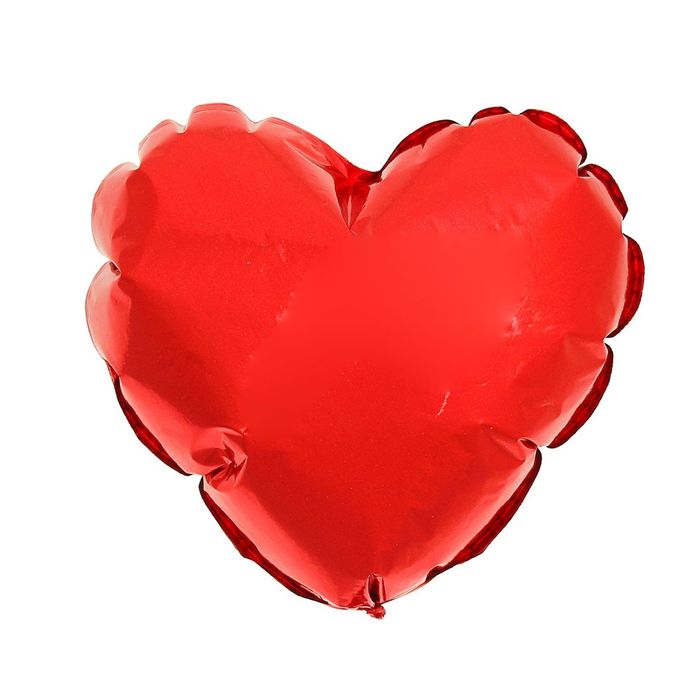 Шар фольгированный Сердце 9" Металл Красный б/рис ФМ