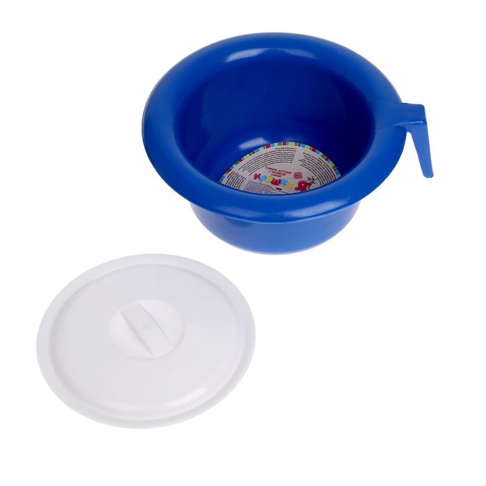 Горшок детский с крышкой, цвет синий