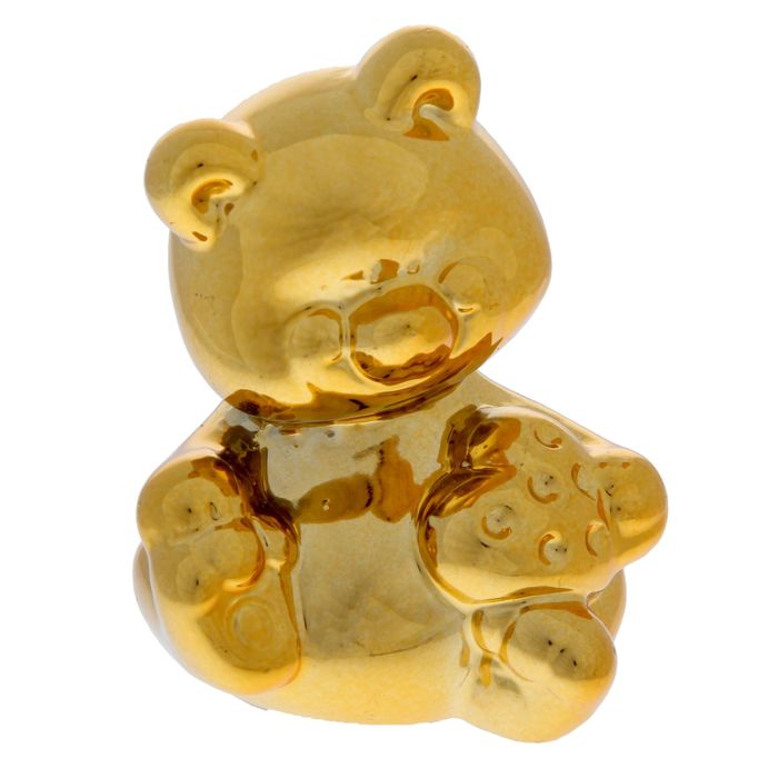 Копилка "Золотой мишка" со стразами