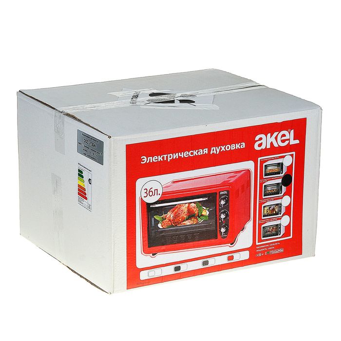 Электрическая духовка Akel AF-720, 36 л, 1300 Вт, черная