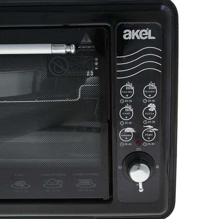 Электрическая духовка Akel AF-710, 36 л, 1300 Вт, черная
