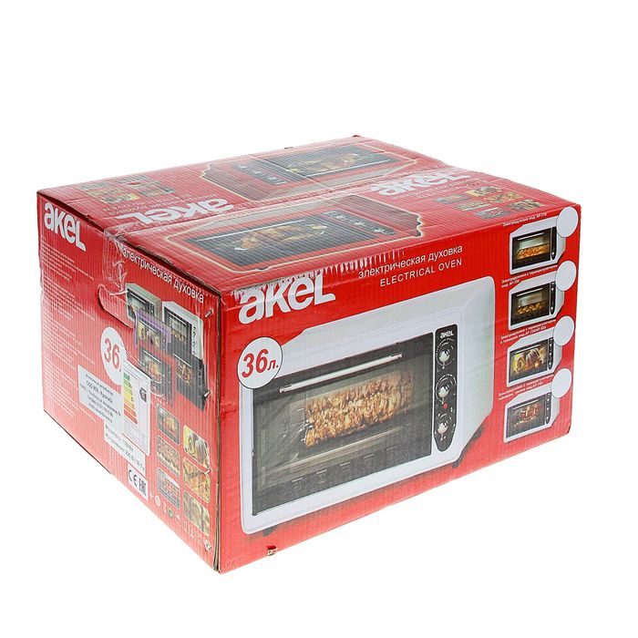 Электрическая духовка Akel AF-710, 36 л, 1300 Вт, черная