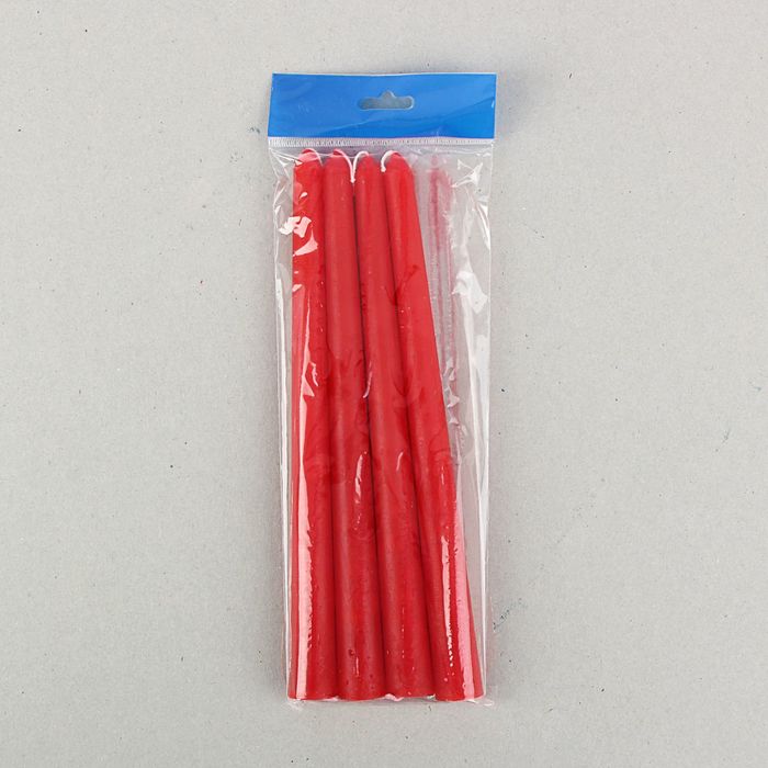 Набор свечей античных, подвес, 4 штуки, красный