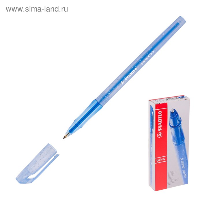 Ручка шариковая STABILO Galaxy 818, 0,5 мм, корпус с блёстками, стержень синий