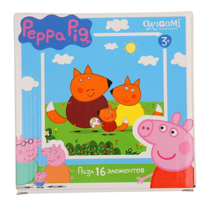 Пазлы Свинка Пеппа "Семья лис", 16 элементов
