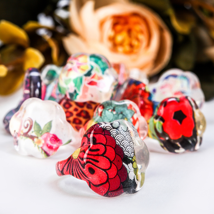 Кольцо детское "Ассорти цветочное" размер МИКС, цвет МИКС