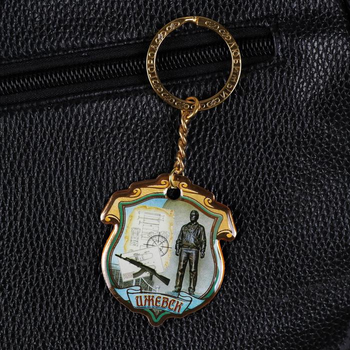 Брелок двухсторонний со смоляной заливкой «Ижевск»