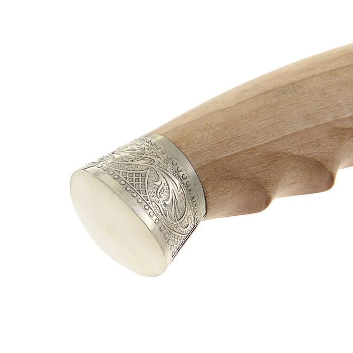 Нож "Клык-1" г. Кизляр с мельхиоровыми гардами, рукоять-дерево, сталь 65Х13