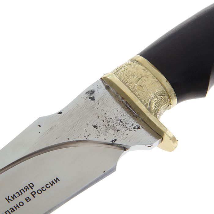Нож "Тур" с литой гардой "Голова медведя" г. Кизляр, рукоять-дерево, сталь кованая Х12МФ