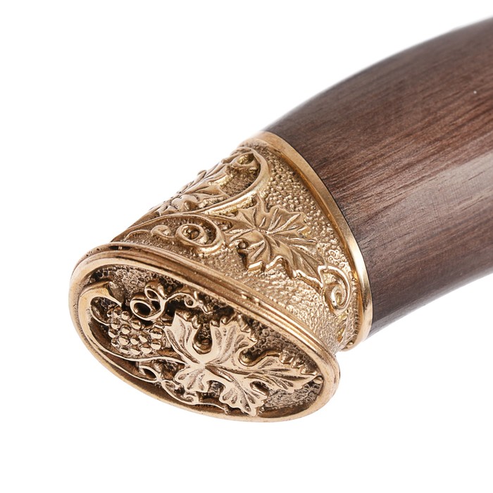 Нож "Тур" с литой гардой "Голова медведя" г. Кизляр, рукоять-дерево, сталь кованая Х12МФ