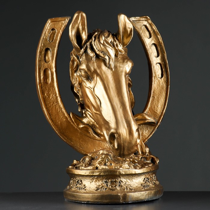 Статуэтка "Голова коня в подкове" большая