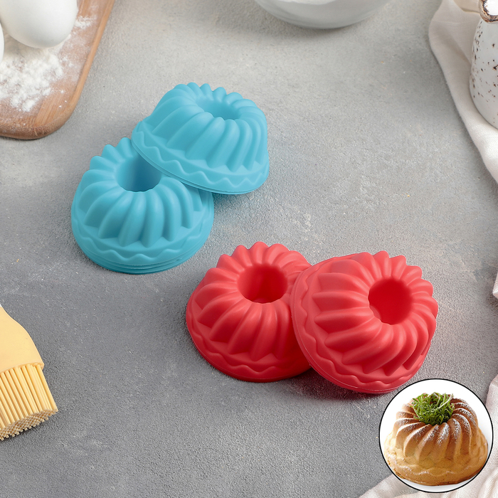 Набор форм для выпечки "Пальчики оближешь", 6 шт, цвета МИКС